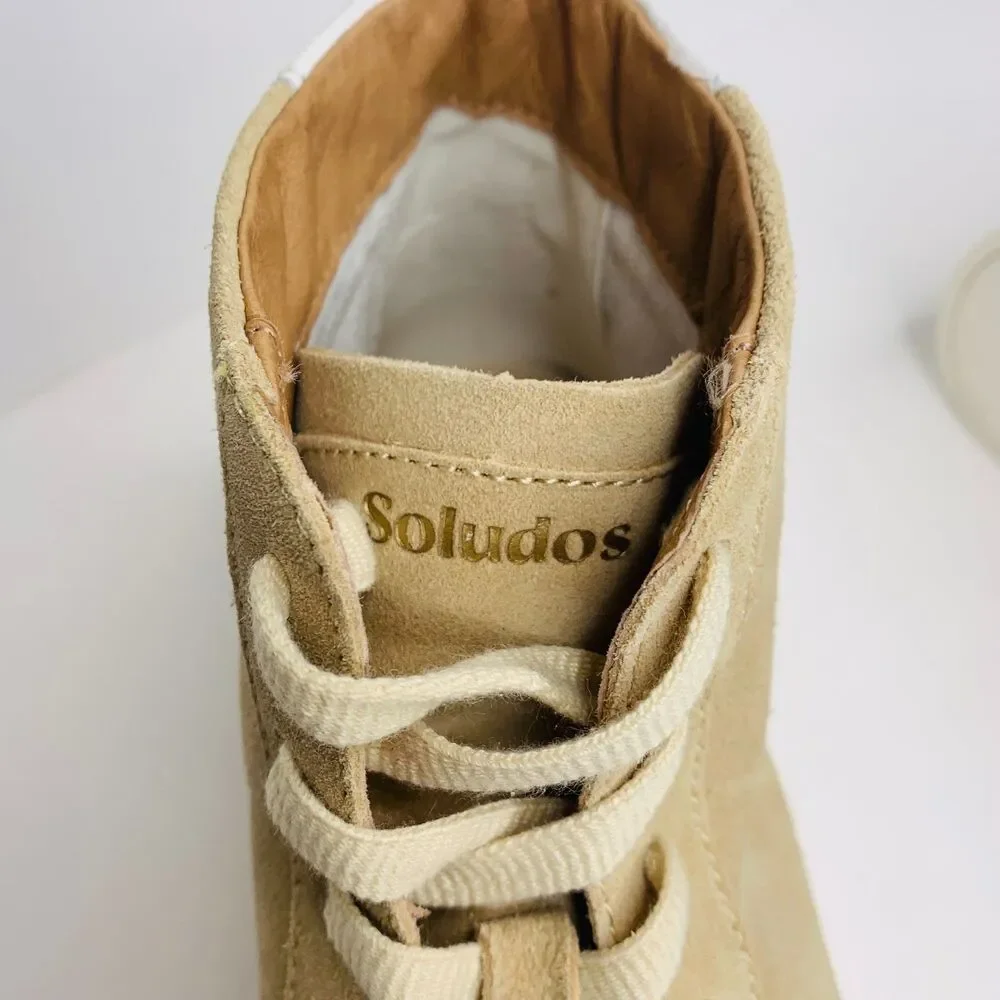 Soludos Ibiza High Top Suede Sneakers Sand Size 8 NEW - Picture 7 of 11